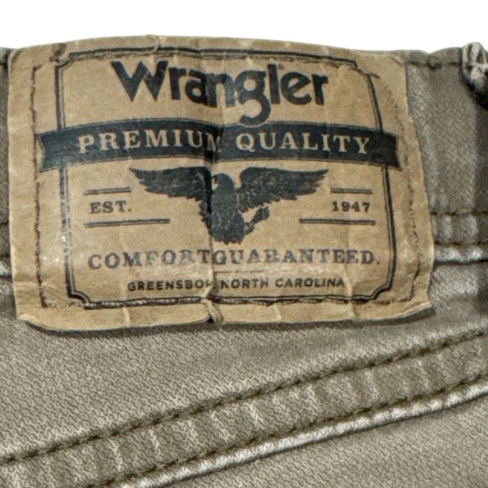 Wrangler Straight Fit Stretch Twill Jean Pant Thistle Green 36x32 - Picture 3 of 4